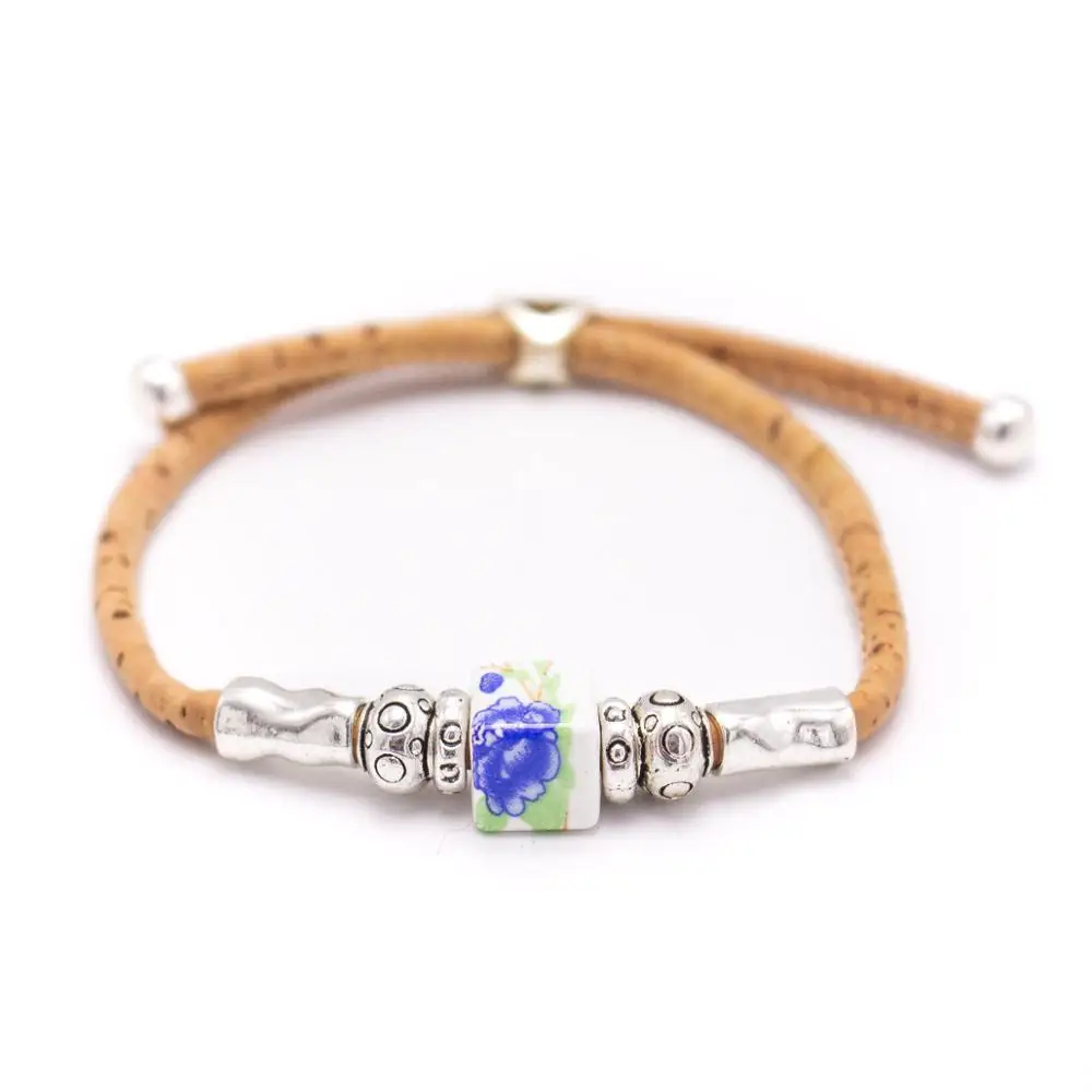 Женский квадратный керамический браслет с бусинами|Браслеты| |