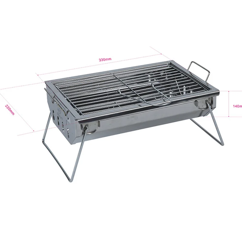 

Уличное барбекю, Складной Переносной барбекю из нержавеющей стали для кемпинга и барбекю