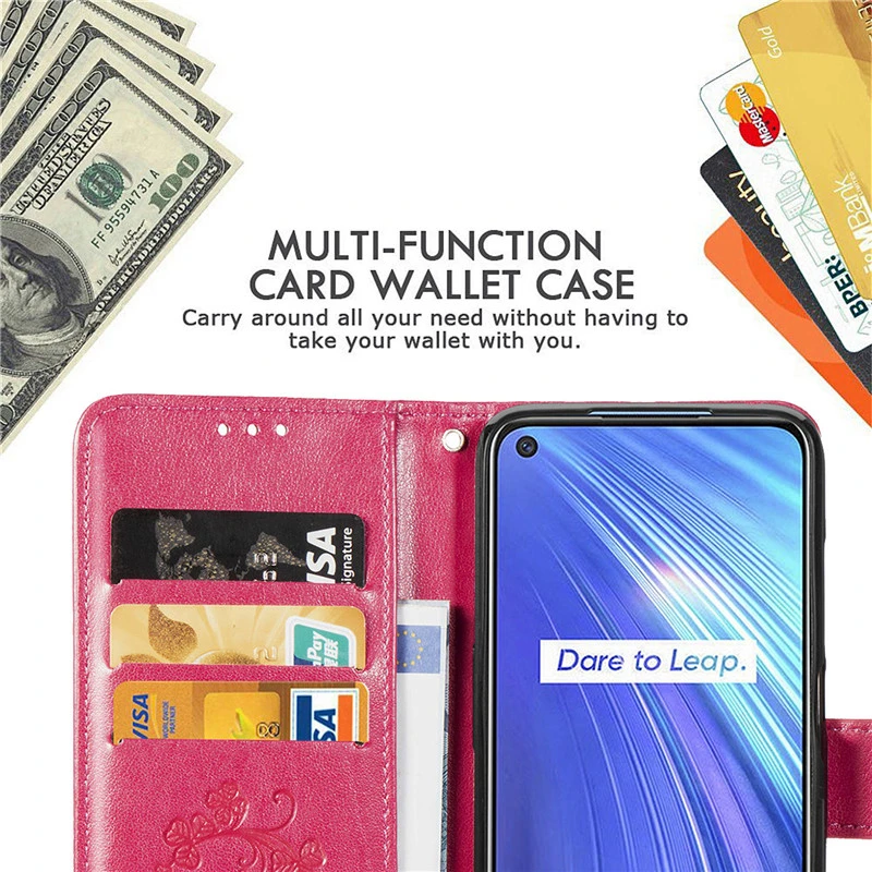 for cover oppo realme 6s case magnetic leather phone bag case for oppo realme 6 7 8 pro cover oppo realme gt 5g gtneo cover book free global shipping