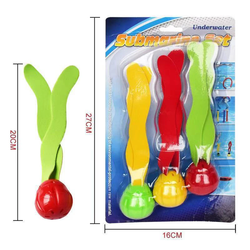 

3pcs Seaweed Diving Toys Underwater Games Pool Games Toys for Children Play Water Diving Seaweed Toy Sport Interactive Game Toys