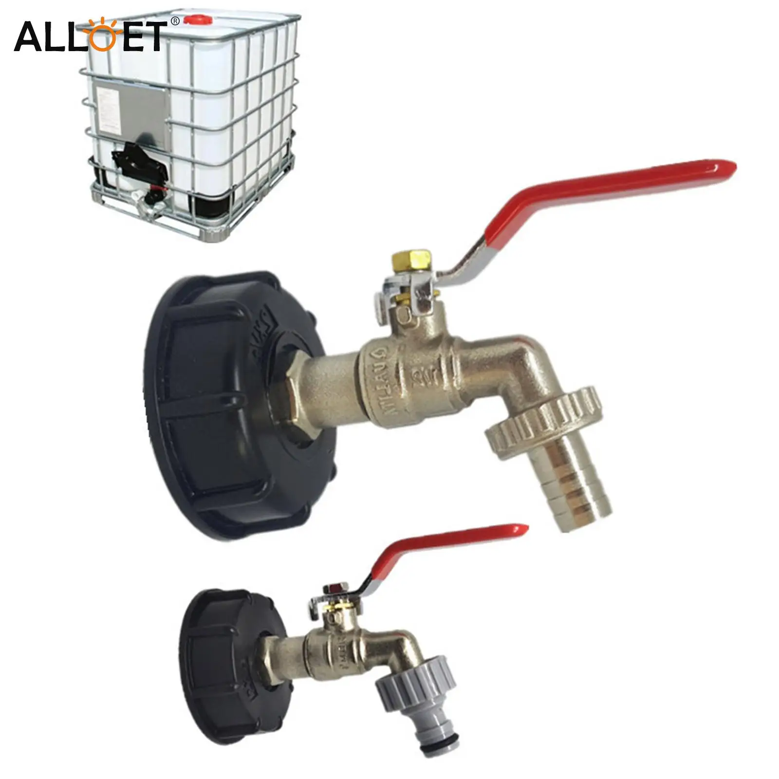

IBC Tank Tap Adapter - IBC Tote Water Tank Hose Connector Replacement Coarse Thread Connector Hose Faucet Valve Fitting Brass