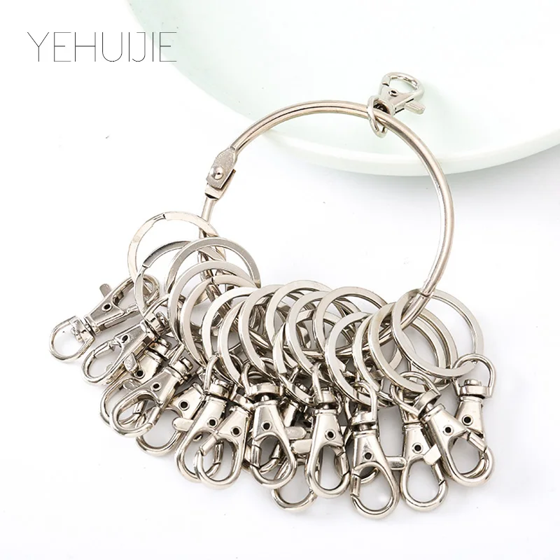 Металлический круглый брелок крючок персонализированный мастер DIY сплошной цвет