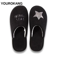 female winter warm home slippers indoor soft plush women shoes fashion flat couple unisex lovers house slippers dropshipping