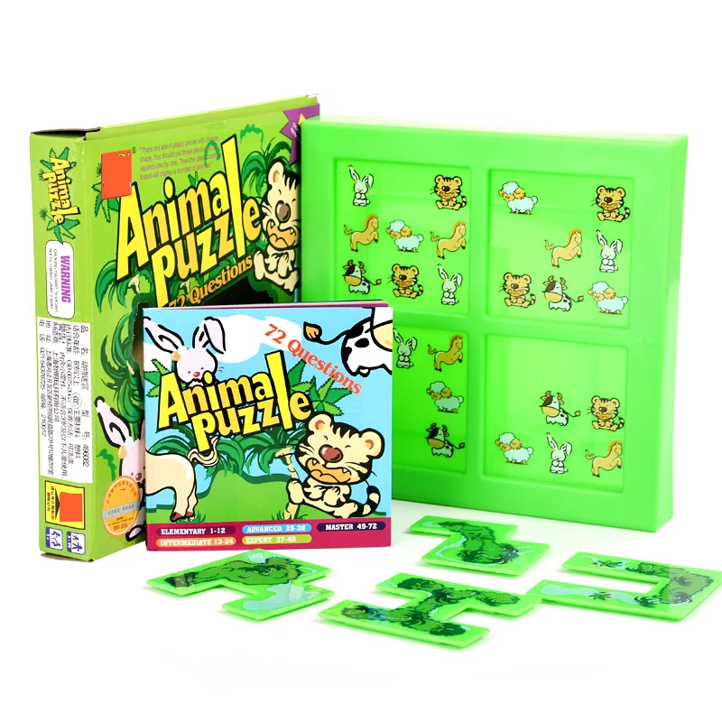 72 уровня детские развивающие пазлы игра-лабиринт с животными головоломка IQ Mind Logic