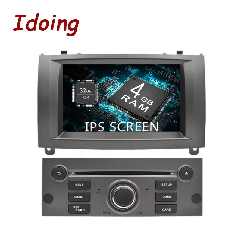 Автомагнитола Idoing с 7 дюймовым дисплеем восьмиядерным процессором ОЗУ 4 Гб ПЗУ 32