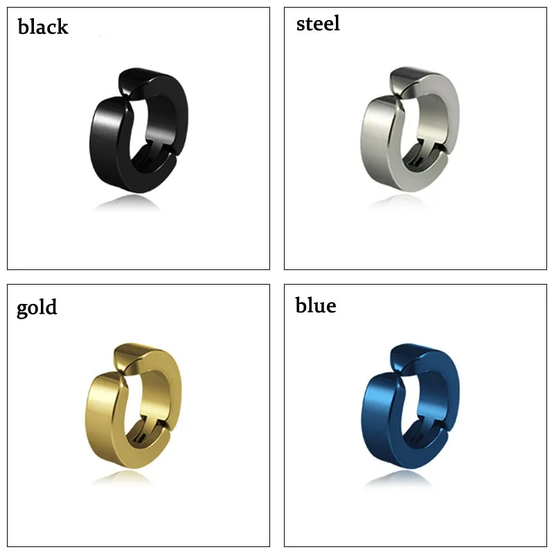 Противоаллергические модные круглые серьги из нержавеющей стали в стиле панк |