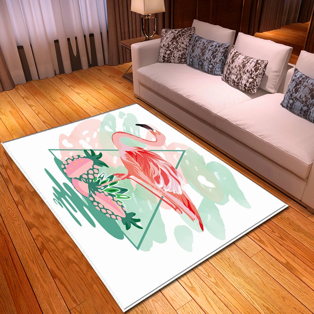 Мультяшный фламинго ковер для гостиной домашний декоративный детский игровой
