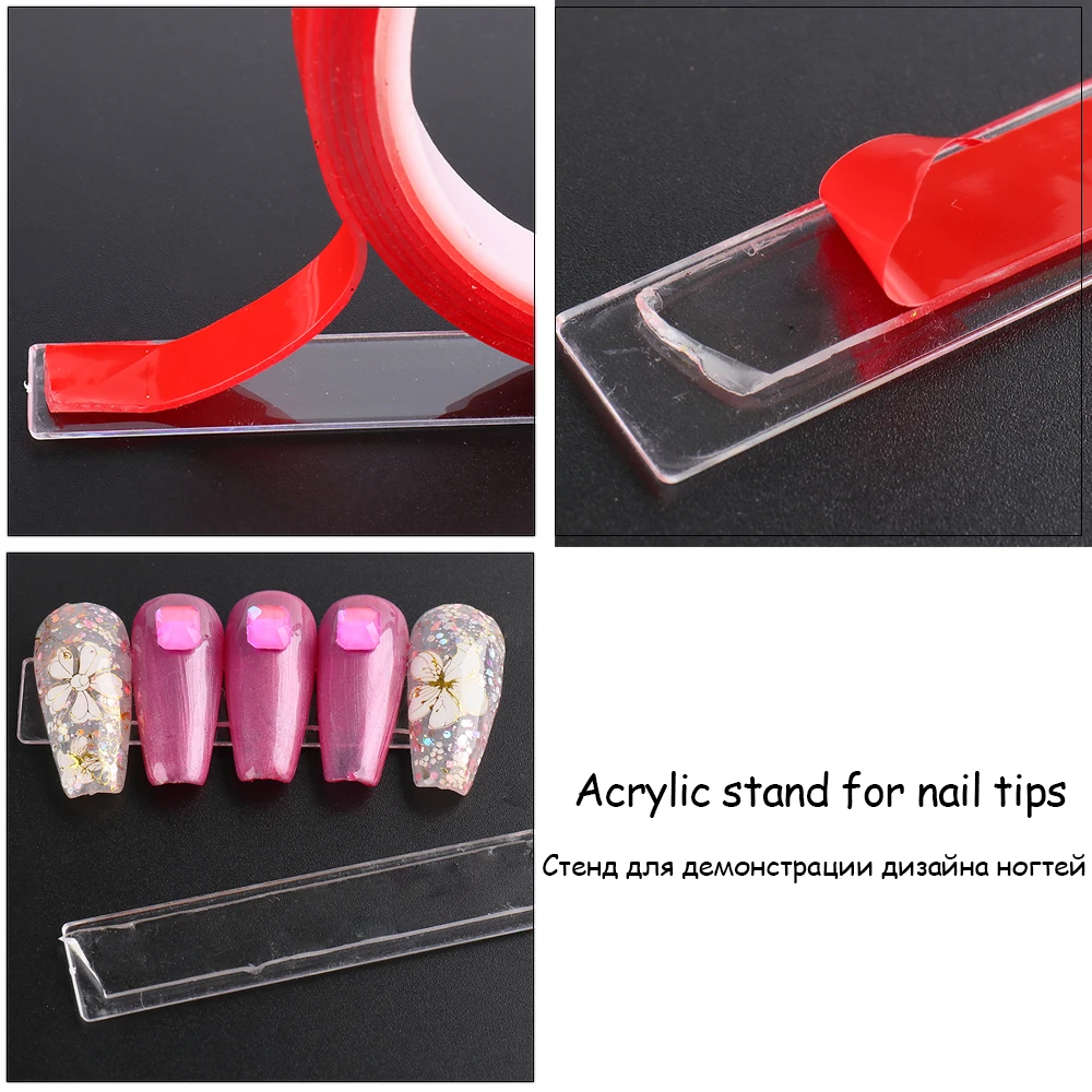 Стенд для демонстрации дизайна ногтей прозрачный акриловый держатель накладных