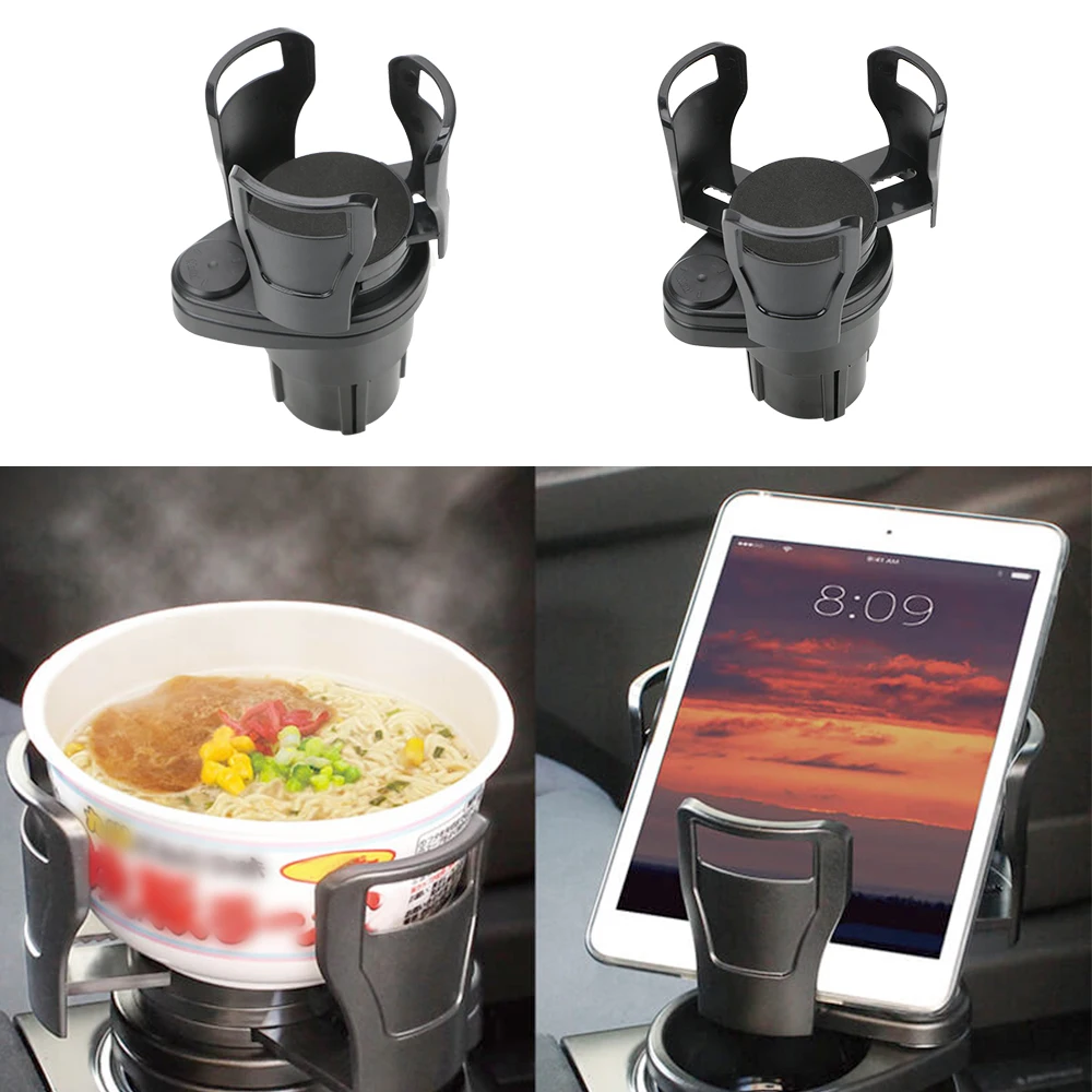 FORAUTO Adjustable Car Dual Cup Holder, Sunglasses and Phone Organizer with Drinking Bottle Holder Bracket - Car Styling image 4