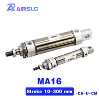 ma ma16 pneumatic stainless 10s air cylinder 16mm bore 10 300mm s stroke double action mini round cylinders ca u cm