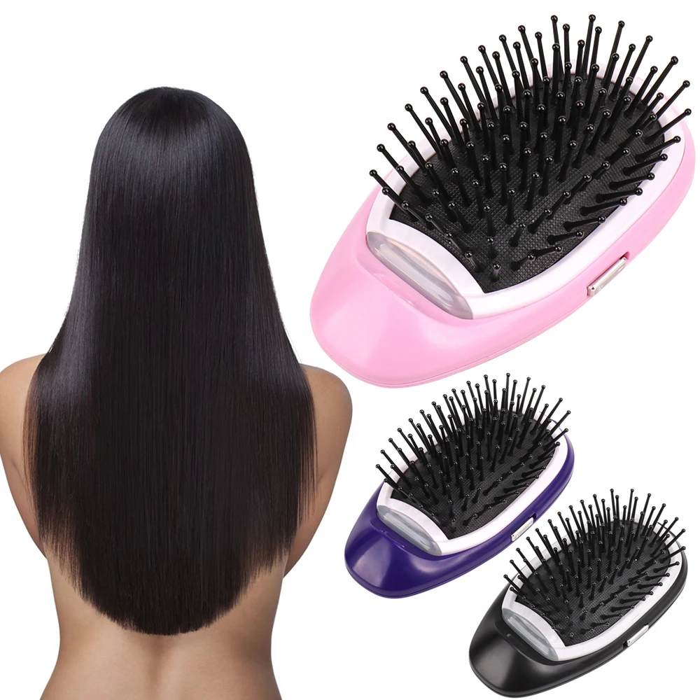 

Portable Electric Ionic Hair Brush Negative Ions Detangling Hair Comb Brush Anti-static Home Salon Hair Styling Tool Hairbrush