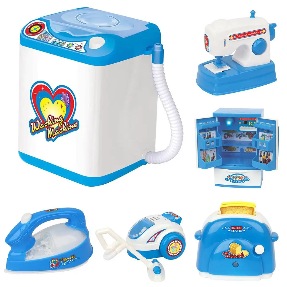 

Mini Washing Machine Toy Kids Electronic Housework Toy Mini Realistic Household Electrical Appliances Children Pretend Play Toy