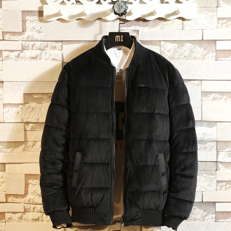 Куртка мужская бархатная с длинным рукавом утепленная Повседневная приталенная