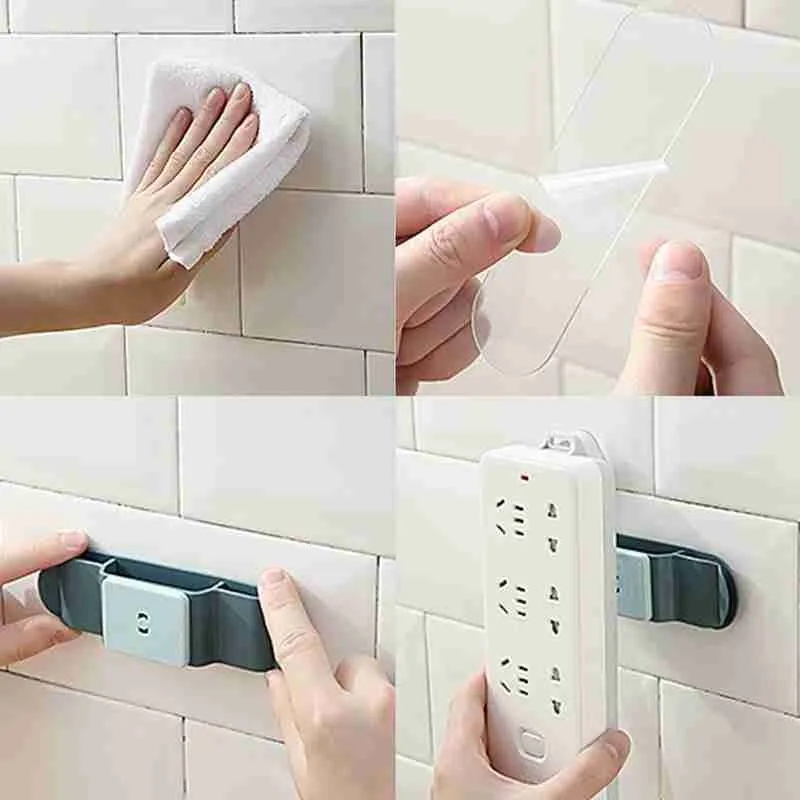 

Sticker Wall Hooks For Hanging Socket Adapter Plug Home In Retainer Adhesive Storage Thread Bathroom Board Holder Kitchen F L6F1
