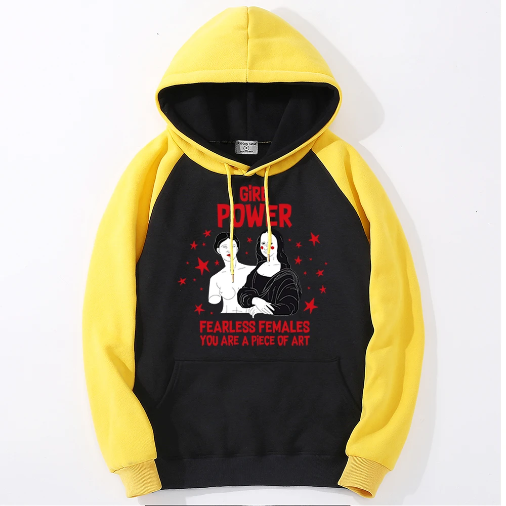 

Girl Power Pattern Streetwear Sweatshirt Womens Fashion Hip Hop Pullover Hoody Fleece Raglan Hoodie Loose Clothing For Women
