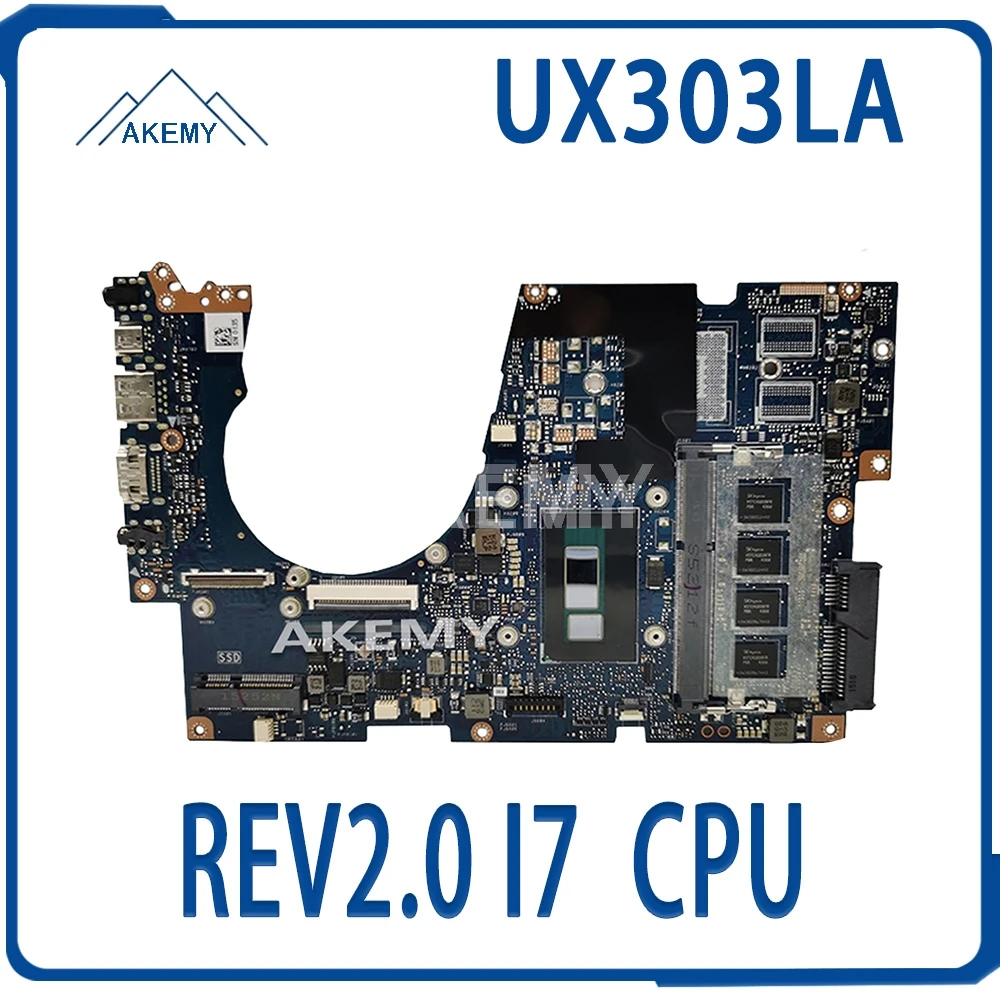 UX303LA для For Asus UX303LN UX303LNB UX303 UX303L Материнская плата ноутбука REV2.0 I7 процессор 100%
