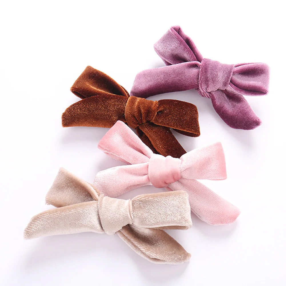 

Kids Velvet Bow hair Clip Girls Bow Tie Hairpins Korean High Quality Bow Hair Clip Bowknot Barrettes Fashion Hair Accessories