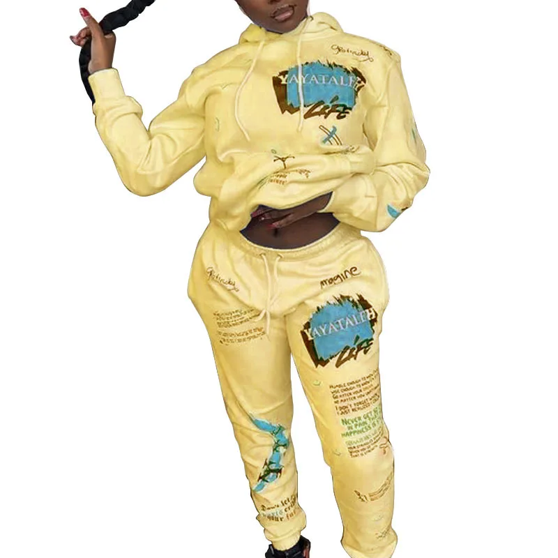 Женский спортивный костюм из двух предметов толстовка с капюшоном и брюки