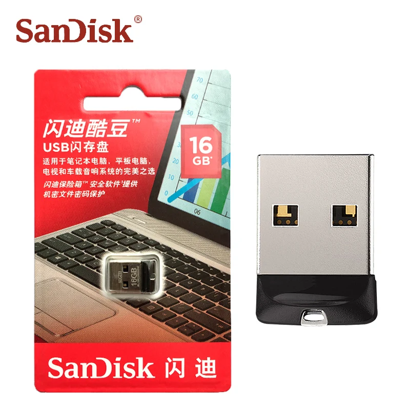 100% Оригинал SanDisk USB 2 0 CZ33 флеш накопитель 64 ГБ 32 16 мини карта памяти U диск ключ