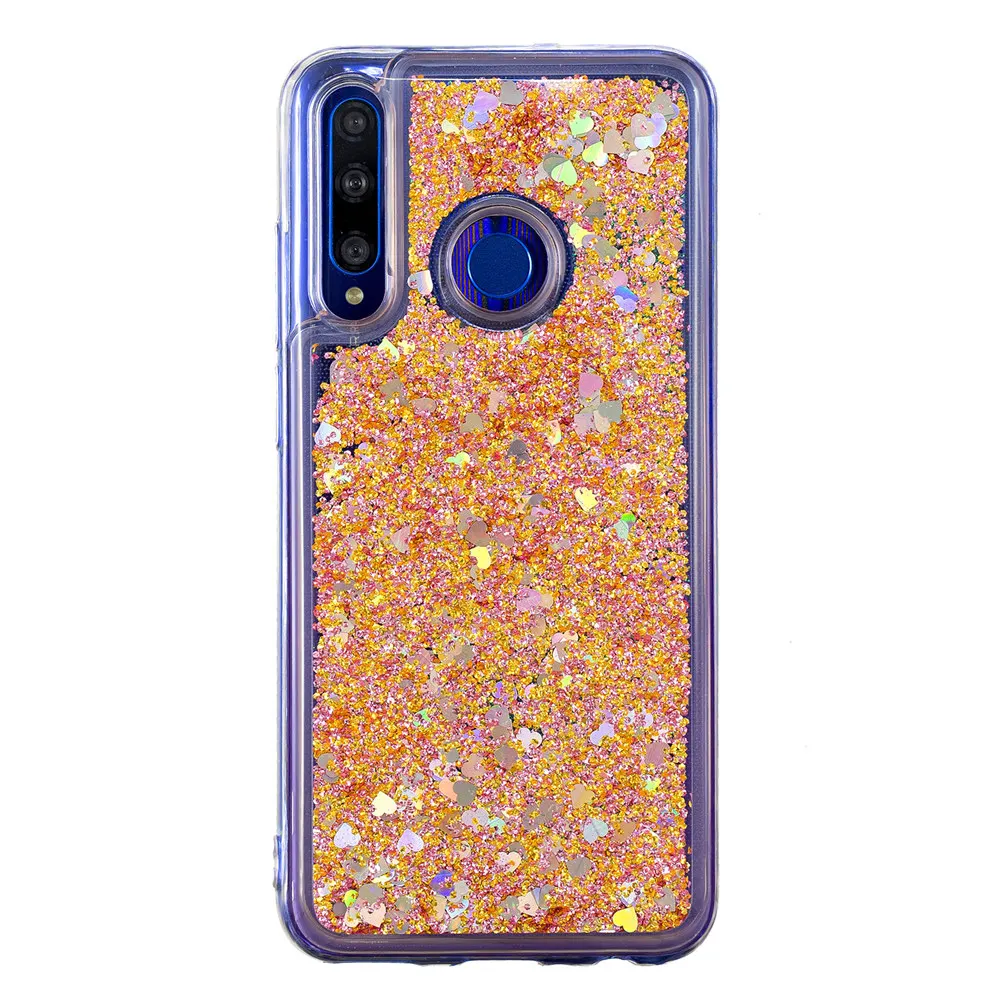 Роскошный блестящий песок TPU чехол для телефона в виде ракушки для Xiaomi mi 9T A2 Lite Red mi 7 7A 6 6A 5A Note 7 6 Pro 5 плюс жидкий песок крышка - Цвет: Gold