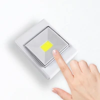 ultra bright magnetic mini cob led wall light night lights camp lamp battery operated with switch magic tape for garage closet