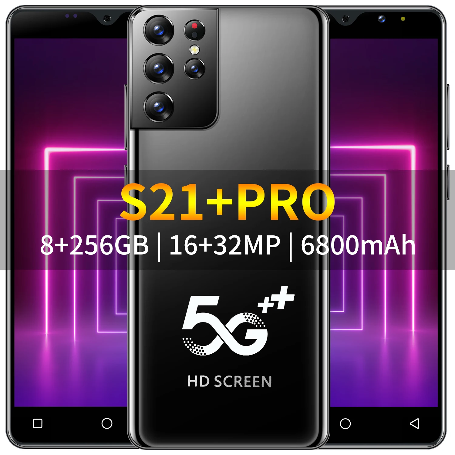 Смартфон S21 + Pro 6 0 дюйма 128 ГБ/256 ГБ 16 32 Мп 6800 мАч|Защитные стёкла и плёнки для
