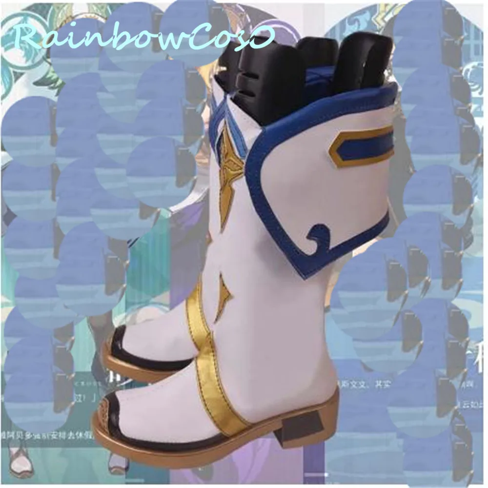 Genshin Impact Сапоги Sucrose Фиолетовые сапоги Обувь для косплея Игра Аниме Карнавал