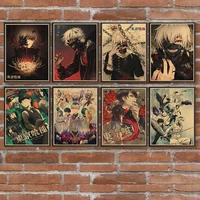 tokyo ghoul classic nostalgic anime poster a retro kraft paper series bedroom decorative painting