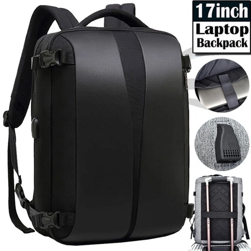 Новый 17 дюймовый модный мужской деловой рюкзак для ноутбука дорожный