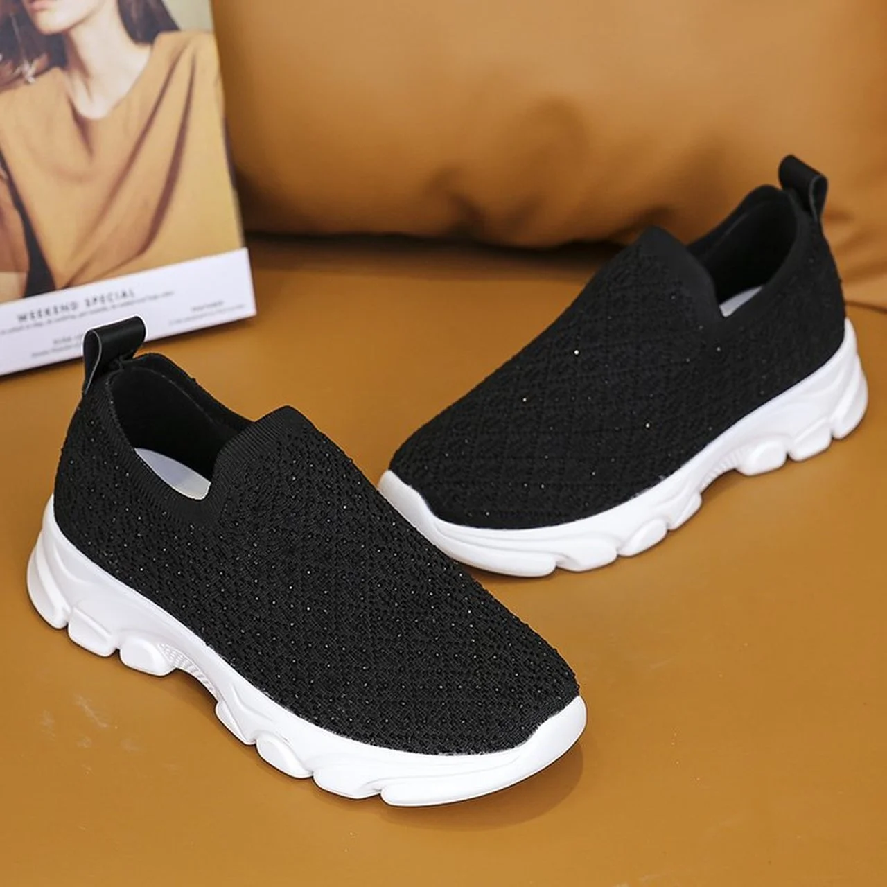 

Женские кроссовки для бега, дышащие кроссовки на плоской подошве, большой размер, лето 2021