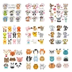 Термонаклейки для одежды, наклейки для одежды, наклейки с животными, наклейки сделай сам, Симпатичные термоплавкие наклейки, виниловые клейкие полосы J