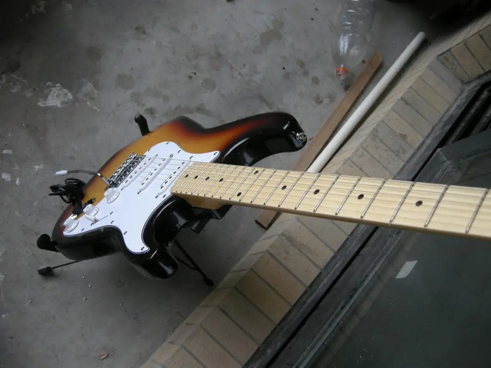 Фабрика Custom Shop новая ST гитара sunburst Цвет клен шеи электрогитара с Чехол 8yue23