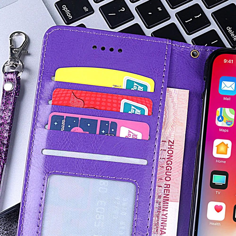 Блестящий чехол для Xiaomi redmi 6 Bling персонализированные изображения кожаный кошелек для iaomi redmi 6A мягкий кожаный фото женский кошелек