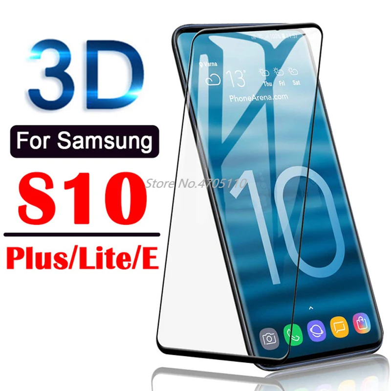 Защитное стекло закаленное 3D для Samsung Galaxy S10 | Мобильные телефоны и аксессуары