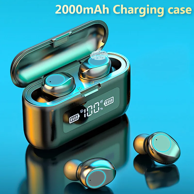 Беспроводные наушники TWS Bluetooth 5 0 беспроводные 2000 мАч зарядная коробка с