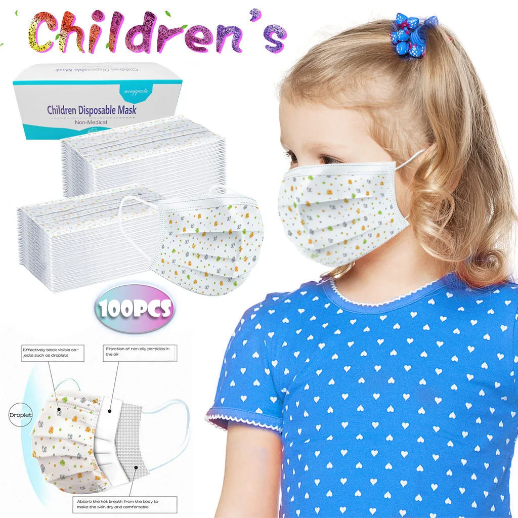 

100PC disposable masks Dustproof Breathable Soft Health Elastic Mask Filtration Face Shield Masque face mouth disposable masks
