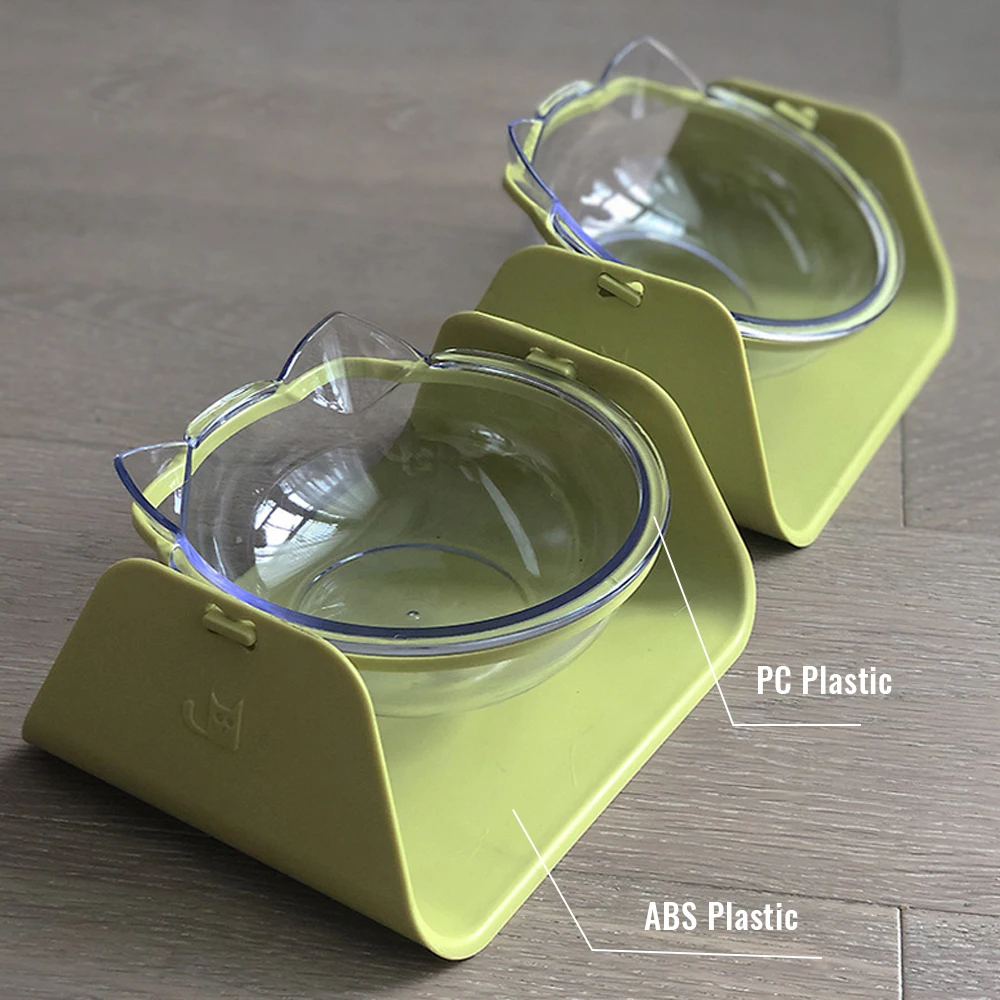 3 цвета регулируемая миска на 15 градусов для кошек портативная питьевой воды