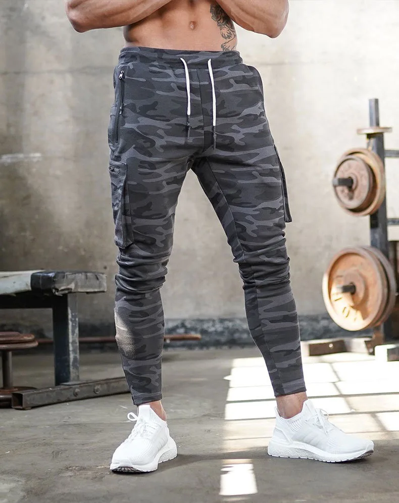 

Мужские повседневные брюки для фитнеса Pantaloni Uomo 2020 с несколькими карманами, новые стильные спортивные брюки на молнии, камуфляжные джоггеры...