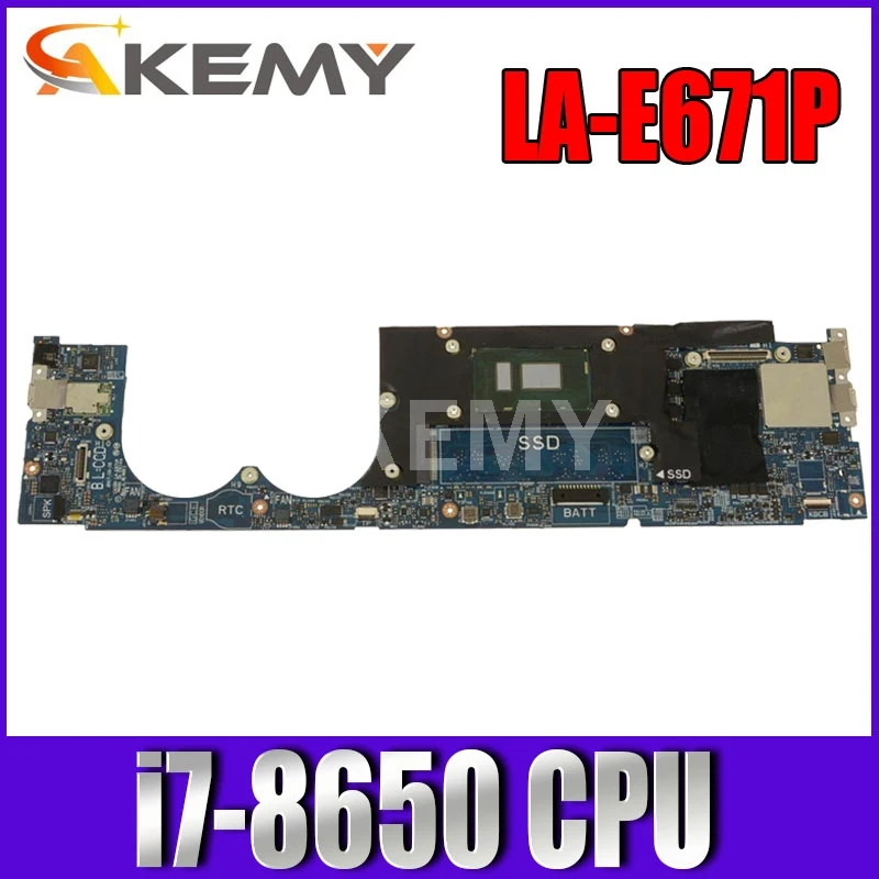 

CN 03J7XX CAZ60 LA-E671P i7-8650 CPU Mainboard For Dell XPS 13 9370 Laptop Motherboard 100%Tested Working Well