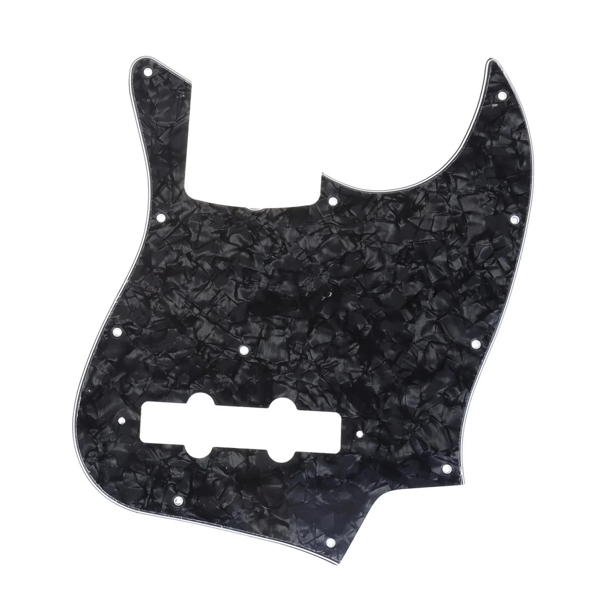 

Musiclily Pro 11-Hole J Bass Pickguard for JPN Fender Japan 4-String Jazz Bass, 4Ply Black Pearl