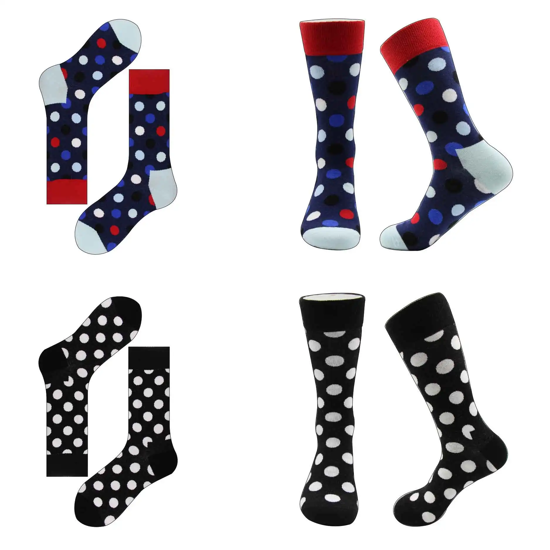 Лидер продаж счастливая пара Носки Веселые красочные точка хлопок акции