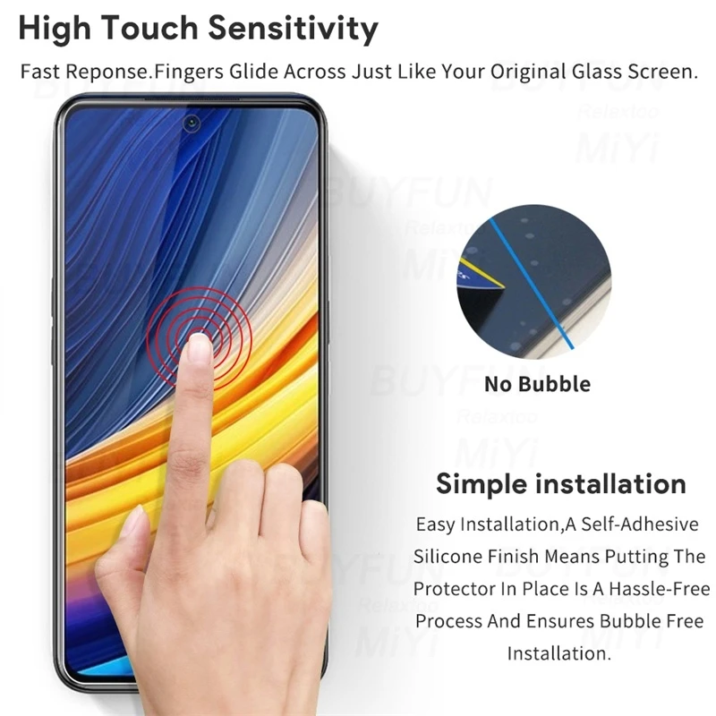 Закаленное стекло для Xiaomi Pocco Poko Poco X3 NFC M3 F2 Pro F1 F3 GT 5G Little X F M 3 Защитная пленка