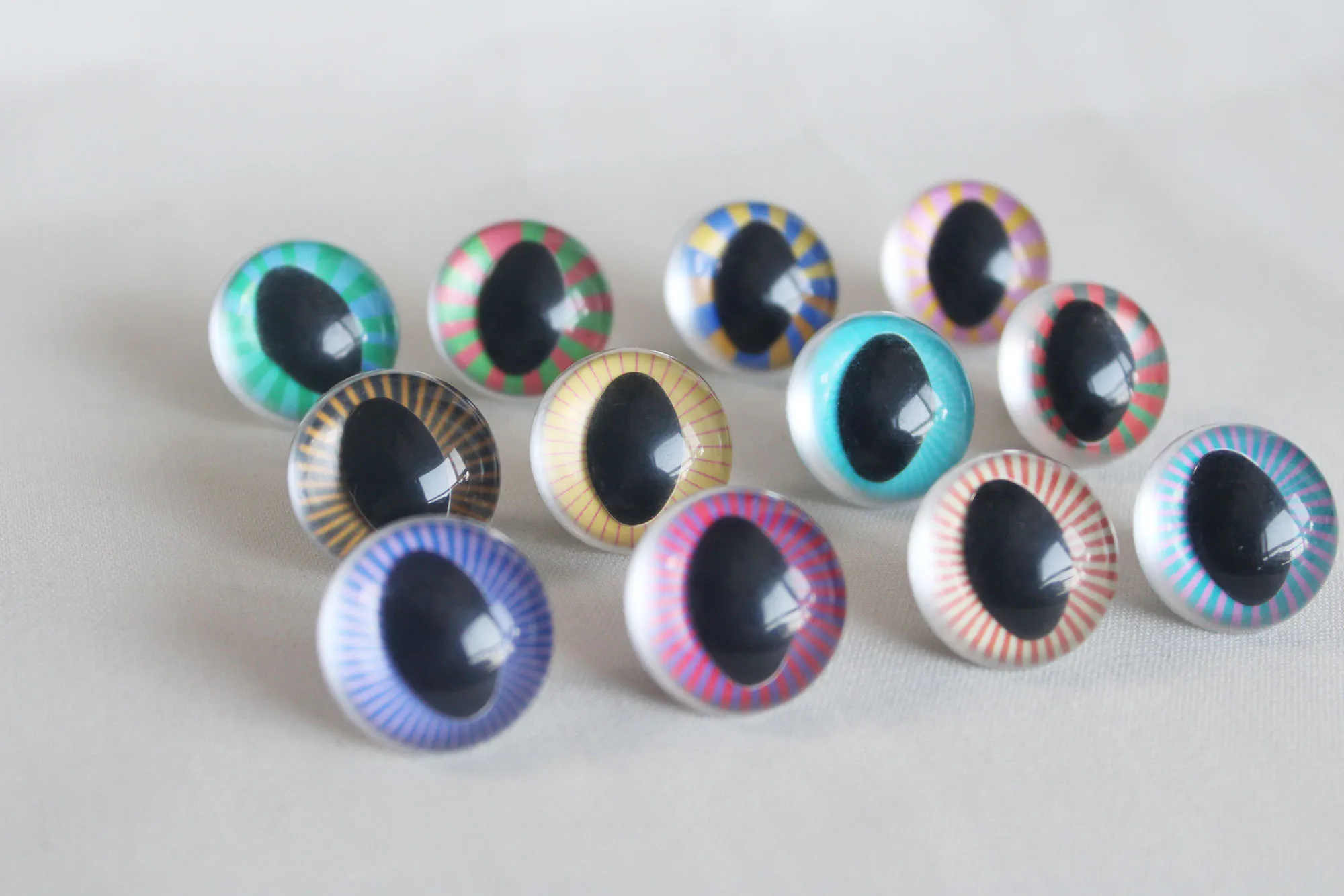 Милые кошачьи глаза 100 шт 12 мм 13 14 15 18-25 прозрачный кристалл безопасности