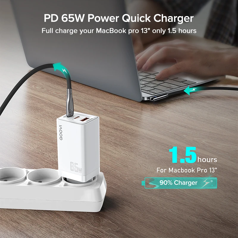 зарядное устройство qoovi 65 вт usb ти