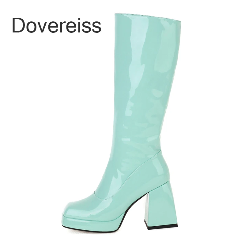 

Женские зимние сапоги до колена на квадратном каблуке, 40-43