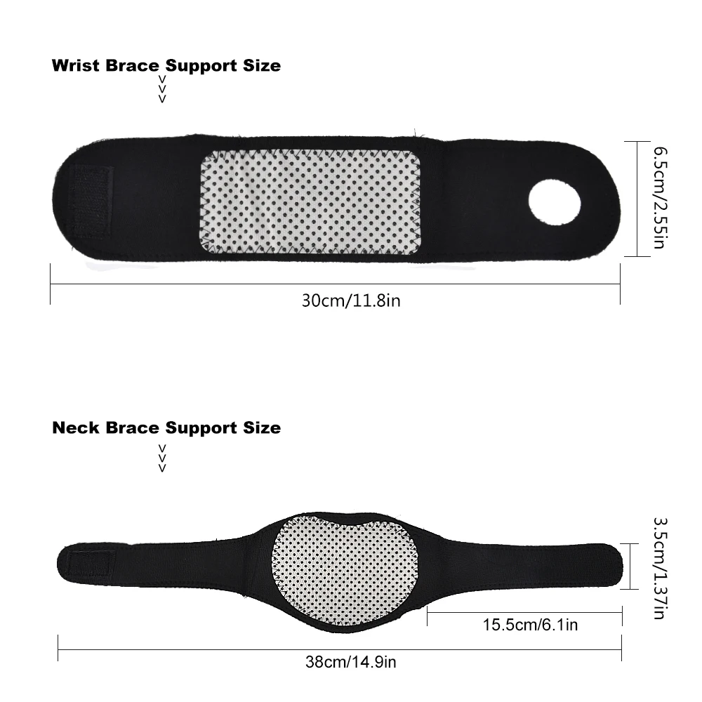 Греющий наколенник магнитный терапевтический пояс для шеи турмалиновый