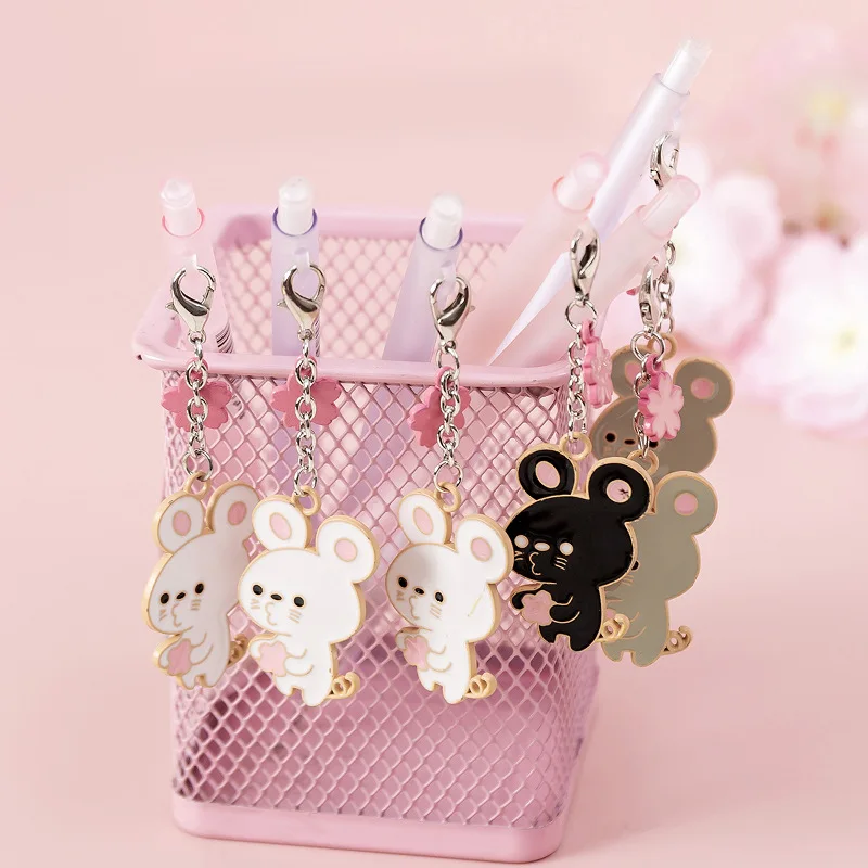 

0.7/0.5MM Mechanical Pencil Cartoon Mouse Pendant Automatic Pencils Push-type Crayon Child Gifts Cute School Supplies Stationery