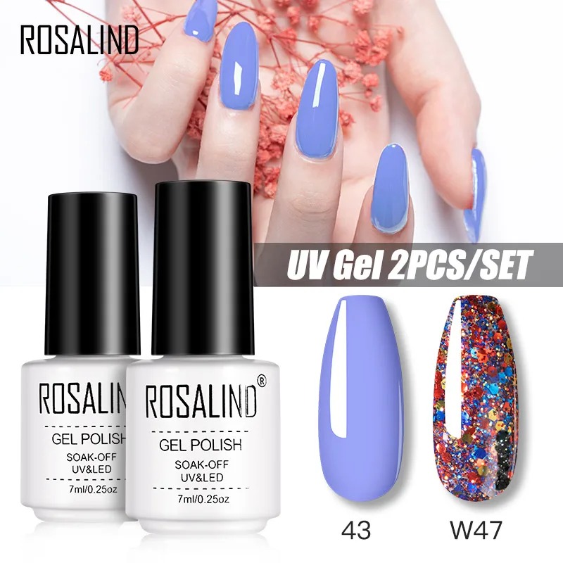 Гель для маникюра ROSALIND 2 шт./компл. гибридные лаки дизайна ногтей