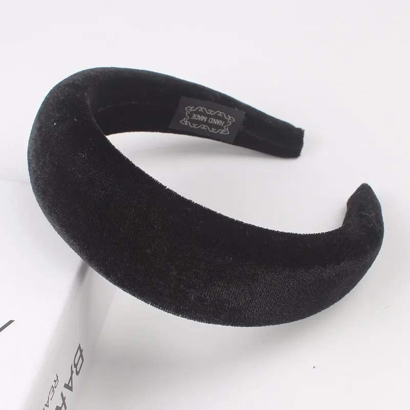 

Fashion Thick Velvet Headbands Women Sponge Bezel Girls Wide Hairbands Vintage Headband Colorful Hair Hoop Hair Accessories