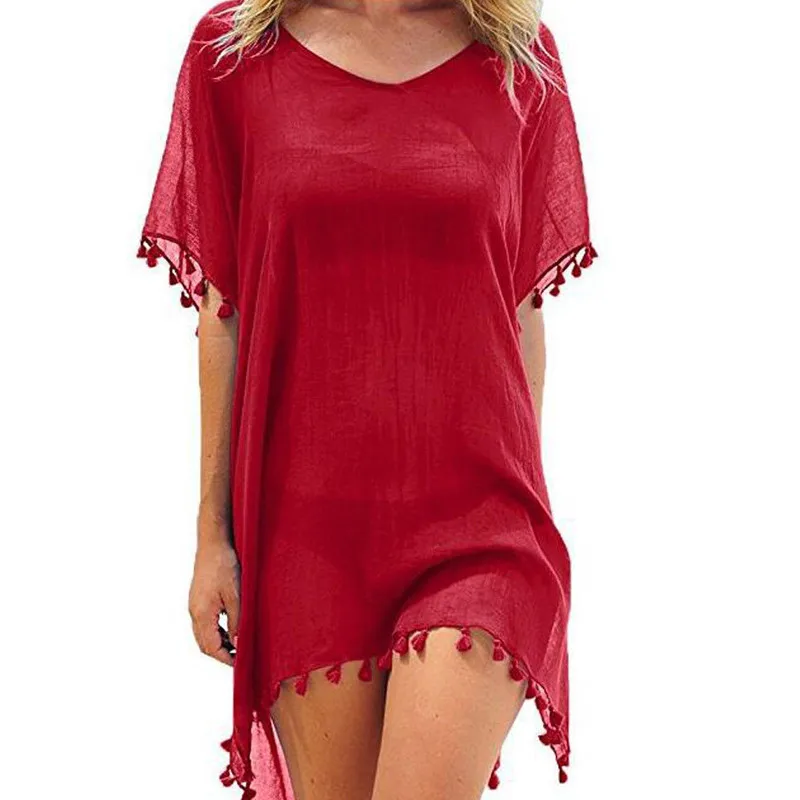 

2021 Women Beach Cover Up Lace Hollow Crochet Swimsuit Beach Dress Women